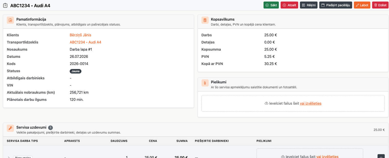 Worksheets — Screenshot 1